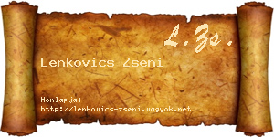 Lenkovics Zseni névjegykártya